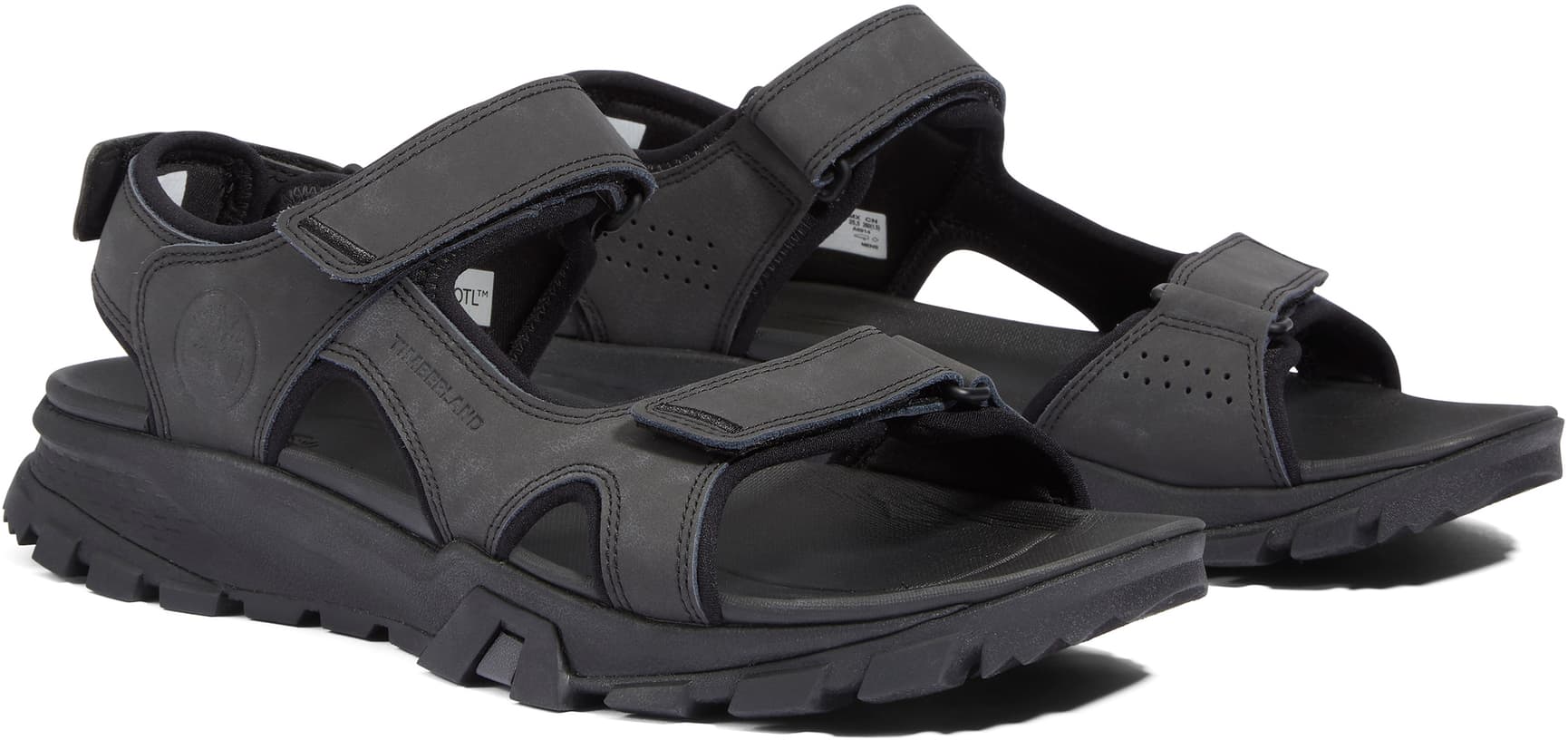 Mens Lincoln Peak 2 Strap Sandal Jet Black, view: 1