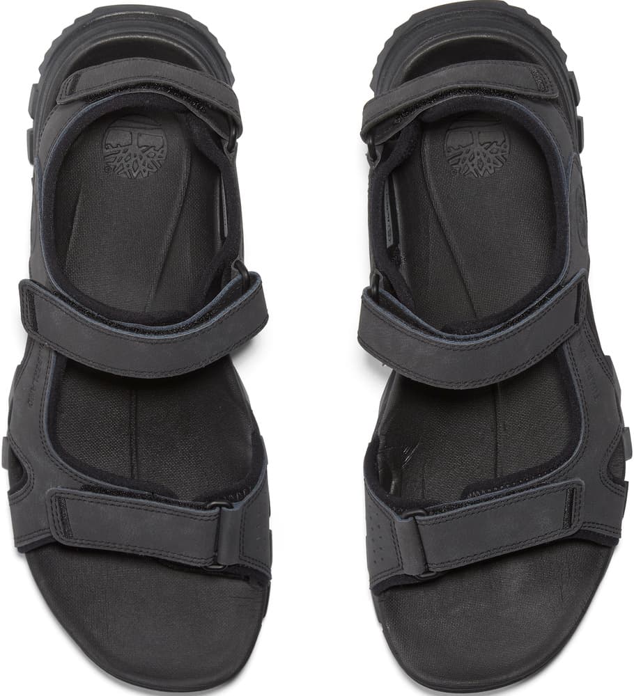 Mens Lincoln Peak 2 Strap Sandal Jet Black, view: 3