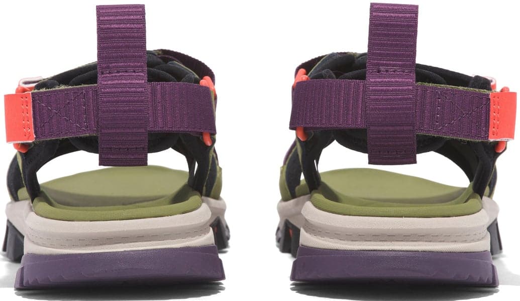 Womens Lincoln Peak 2 Strap Sandal Md Grn Leather, view: 3