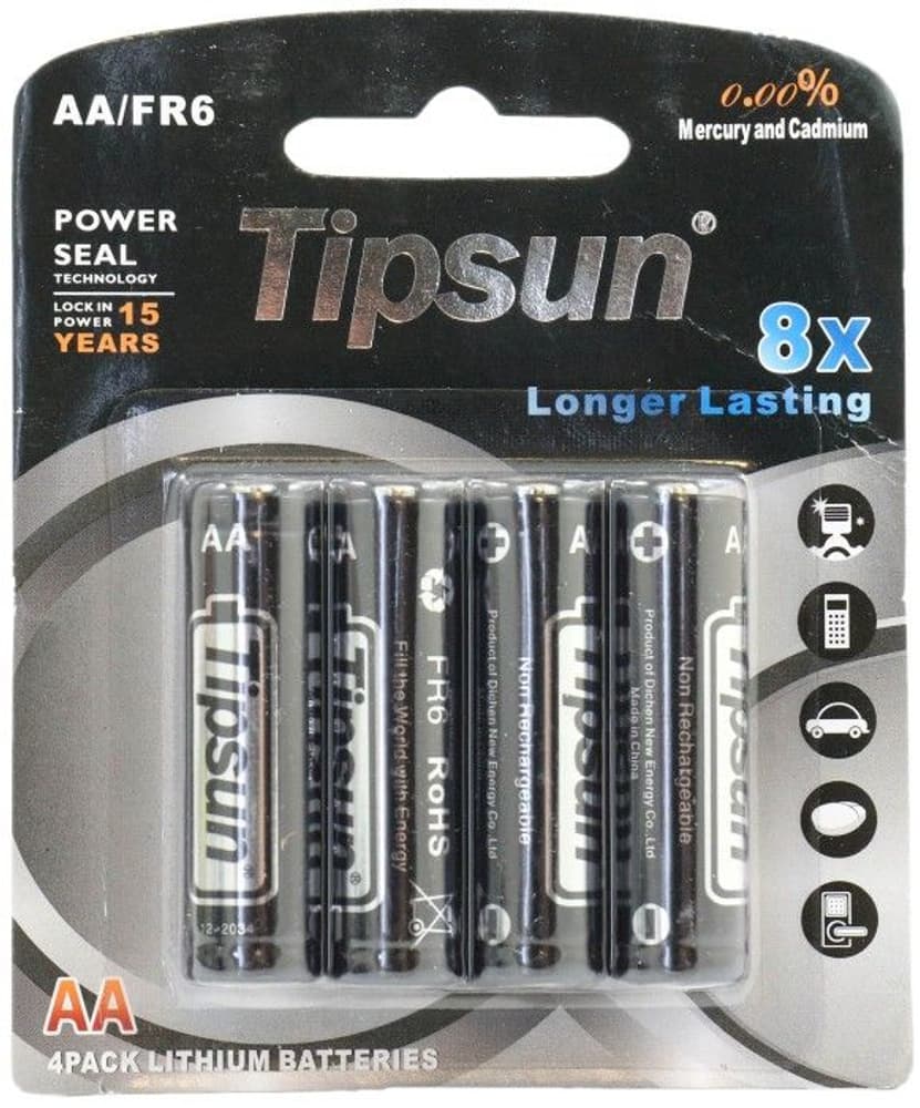 AA Litium Batteri 4-pack, view: 1