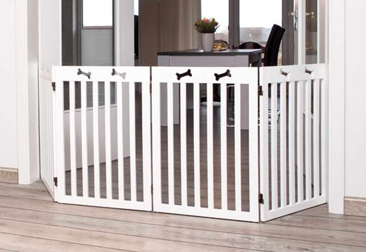 Grind 4-ledad 60-160×75cm Vit, view: 1