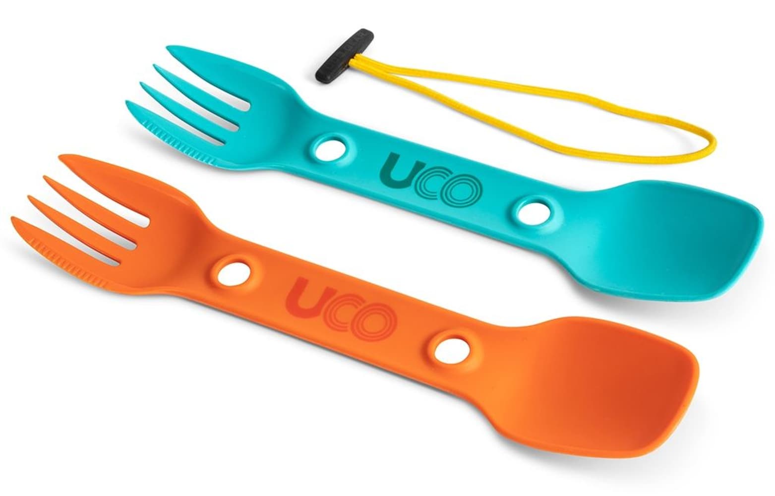 Utility Spork 2Pk with cord Teal+EmberOrange, view: 0