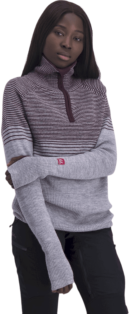 Alta Half Zip Ws Grey Melange/Fig, view: 6