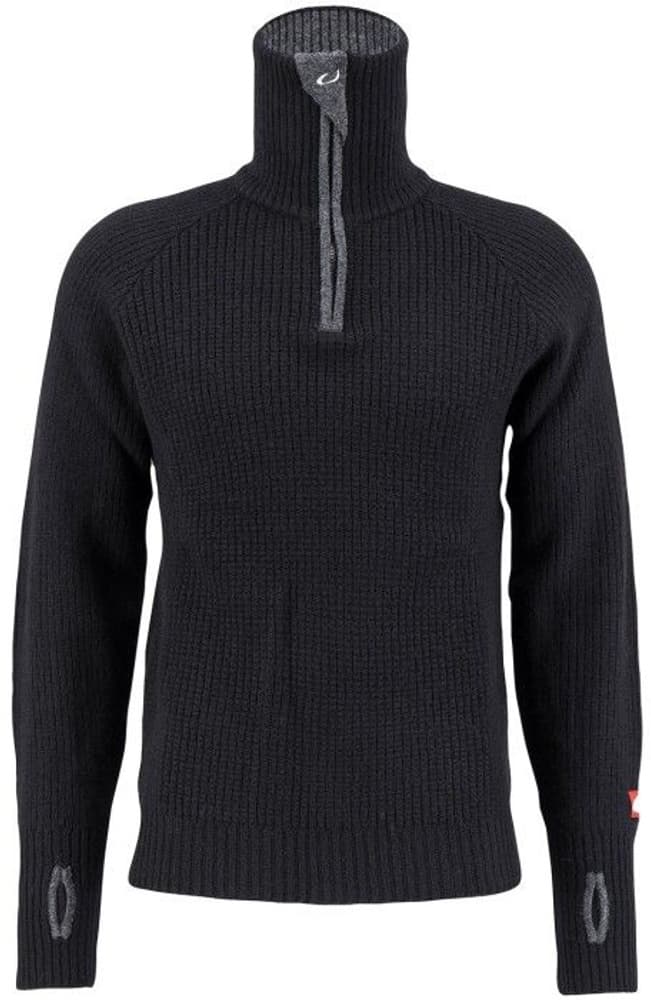 Rav Sweater w/zip Black/Charcoal Melange, view: 1