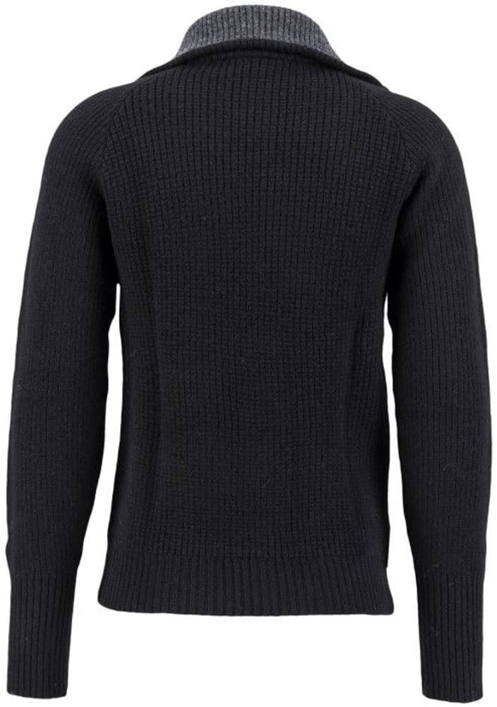 Rav Sweater w/zip Black/Charcoal Melange, view: 2