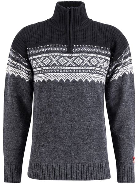 M's Marius Half Zip Charcoal Melange/Black/Vanilla, view: 0