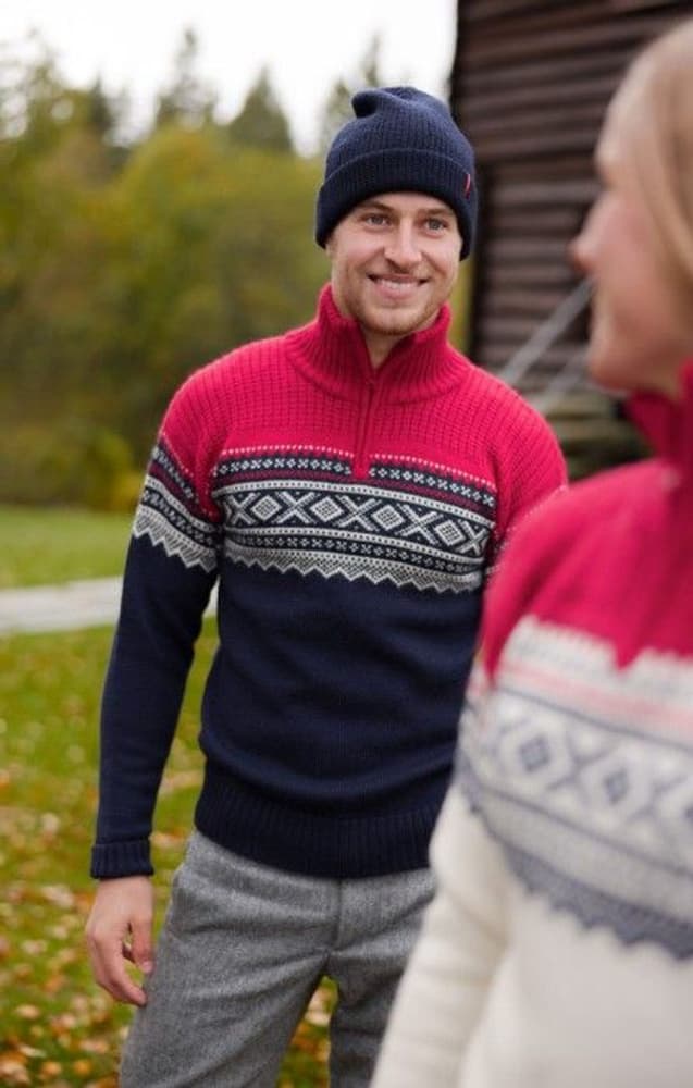 M's Marius Half Zip New Navy/Ulvang Red/Vanilla, view: 3