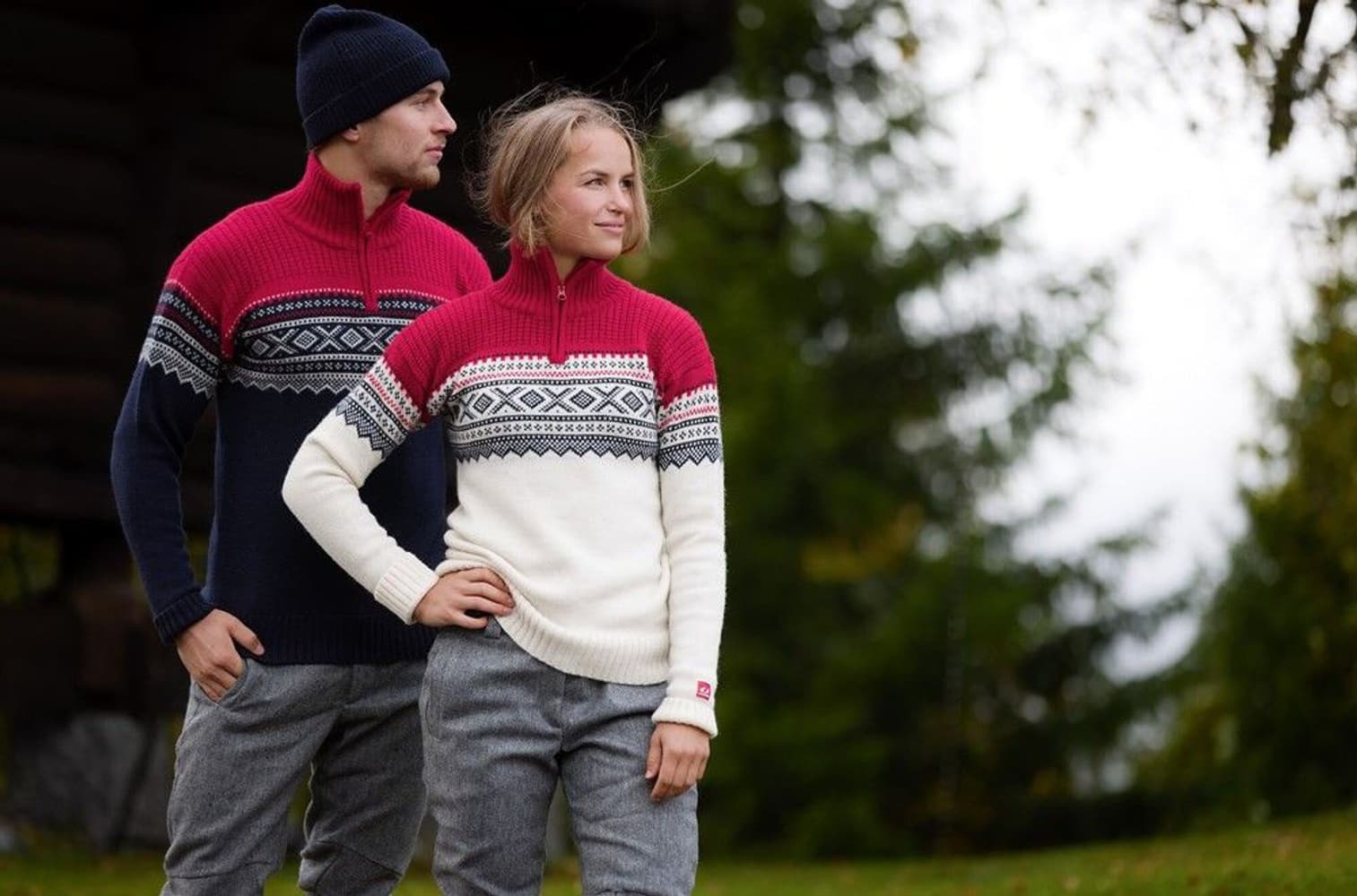 M's Marius Half Zip New Navy/Ulvang Red/Vanilla, view: 5