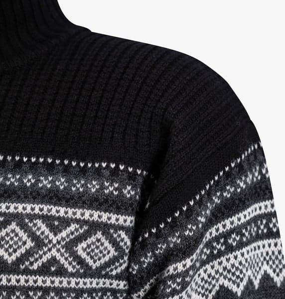 M's Marius Half Zip Charcoal Melange/Black/Vanilla, view: 3