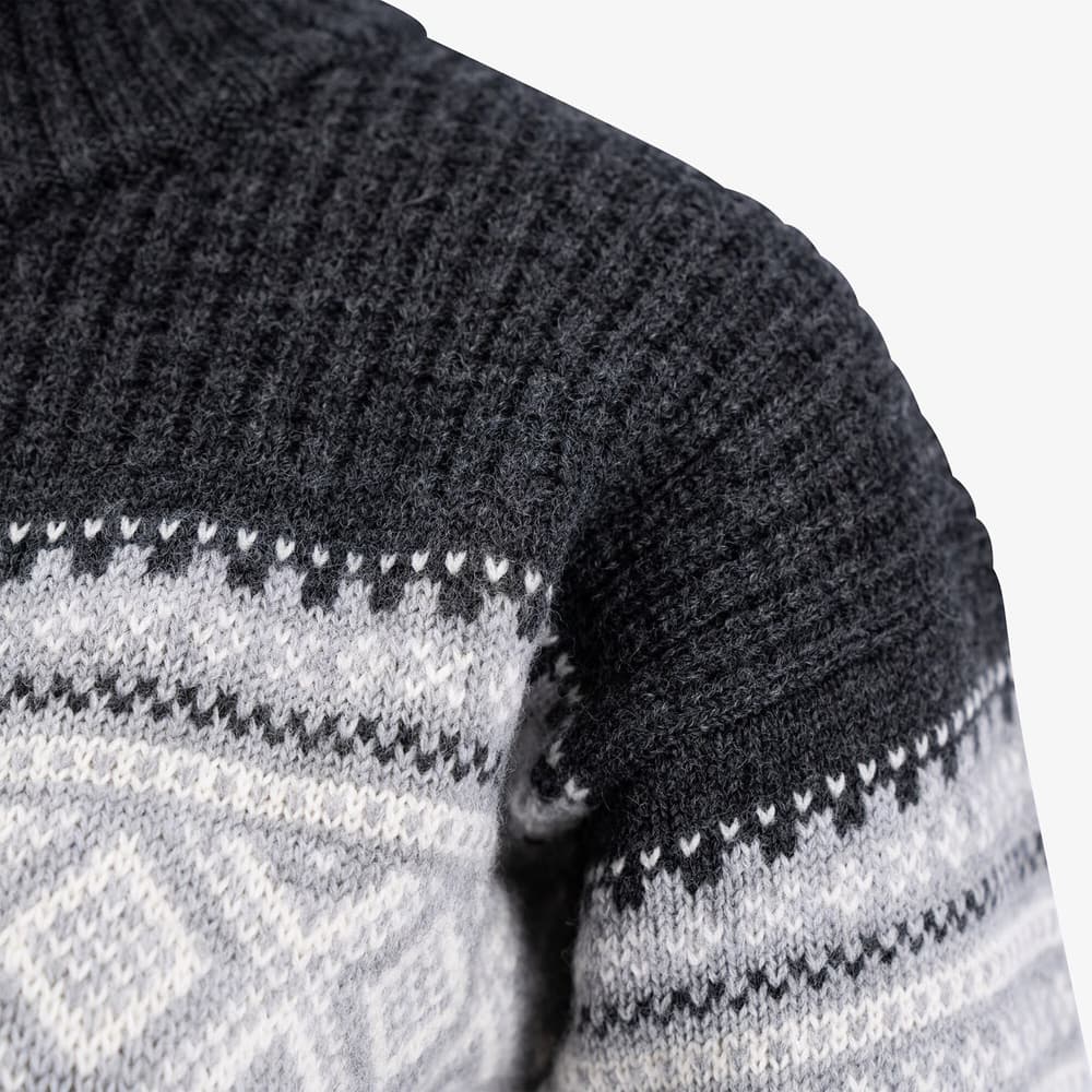 W's Marius Half Zip Grey Melange/Charcoal Melange/Vanilla, view: 3