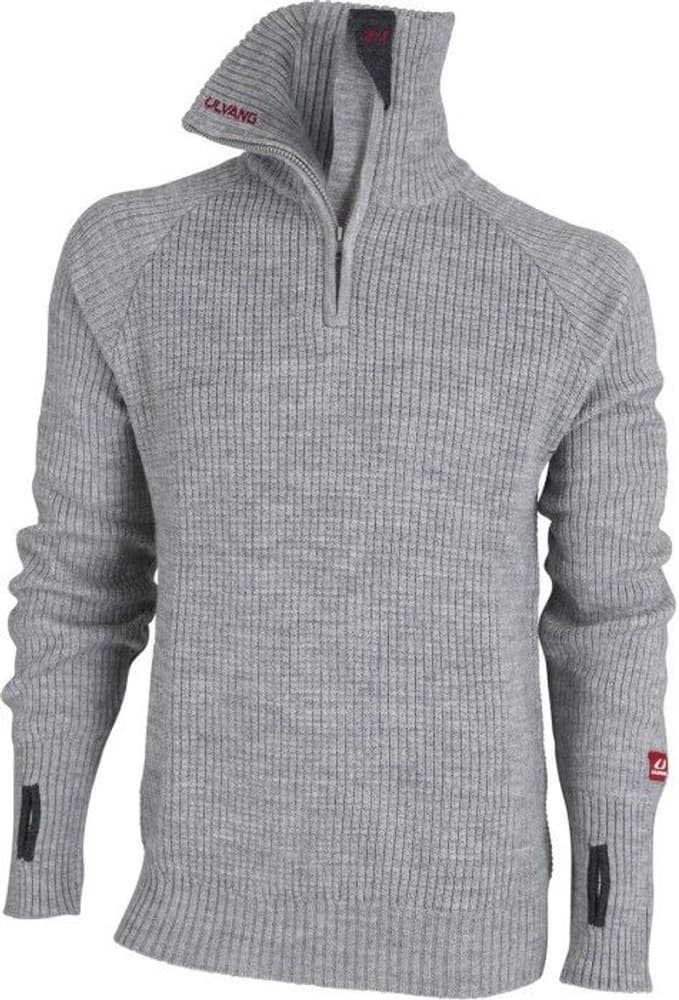 Rav Sweater with Zip Grey Melange, view: 0