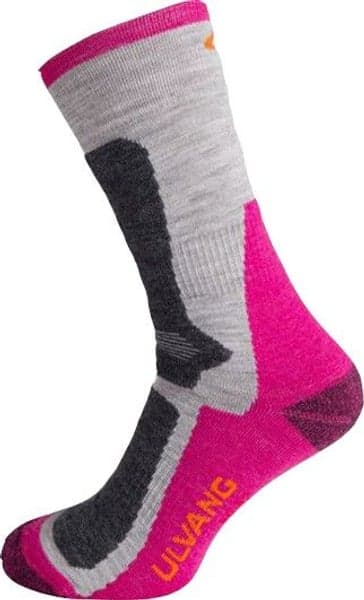 Hiking Strumpor Merinoull Grå/Rosa, view: 0