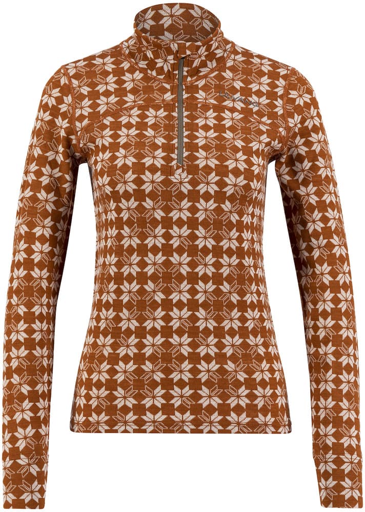 W's Maristua Turtle Neck W/Zip Bombay Brown/Vanilla, view: 0