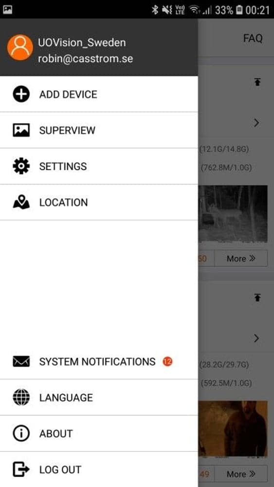 UM595-3G SMS 12 MP Cloud - Appstyrd Övervakningskamera, view: 16