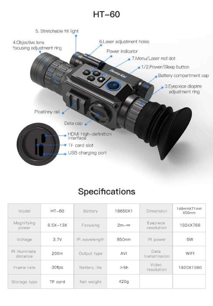 HT-60 Digital Night Vision Scope, view: 3