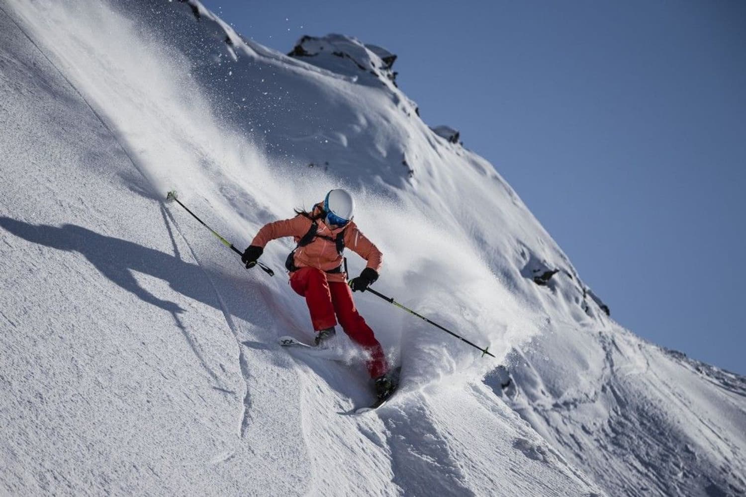 W's Back Bowl Ski Pants IV Steelblue, view: 2