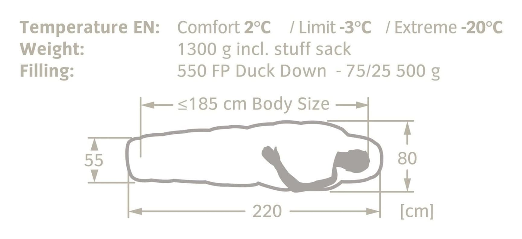 Marwees 500 Dunsovsäck -3°C Orange Orange Madder, view: 1