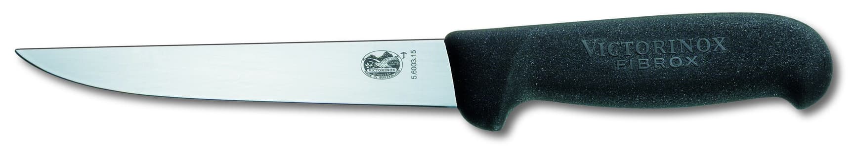 Urbeningskniv 15 cm Svart Fibrox, rakt brett blad, view: 0