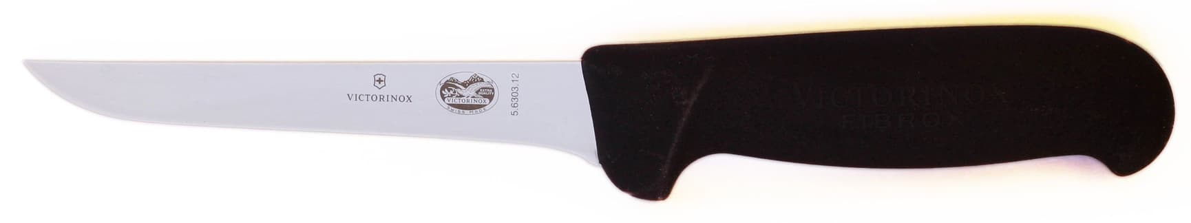 Urbeningskniv 12 cm Svart Fibrox & svängt skär, smalt blad, view: 0