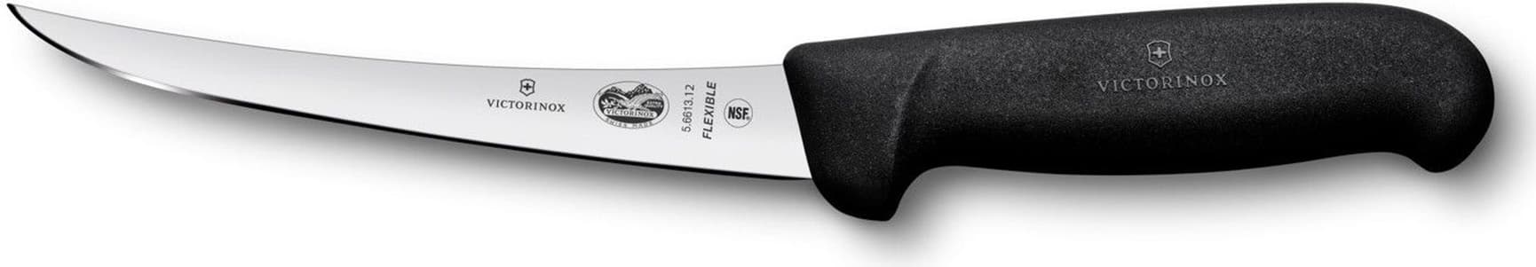 Urbeningskniv 12 cm Svart Fibrox smalt flexibelt, svängt skär, view: 0