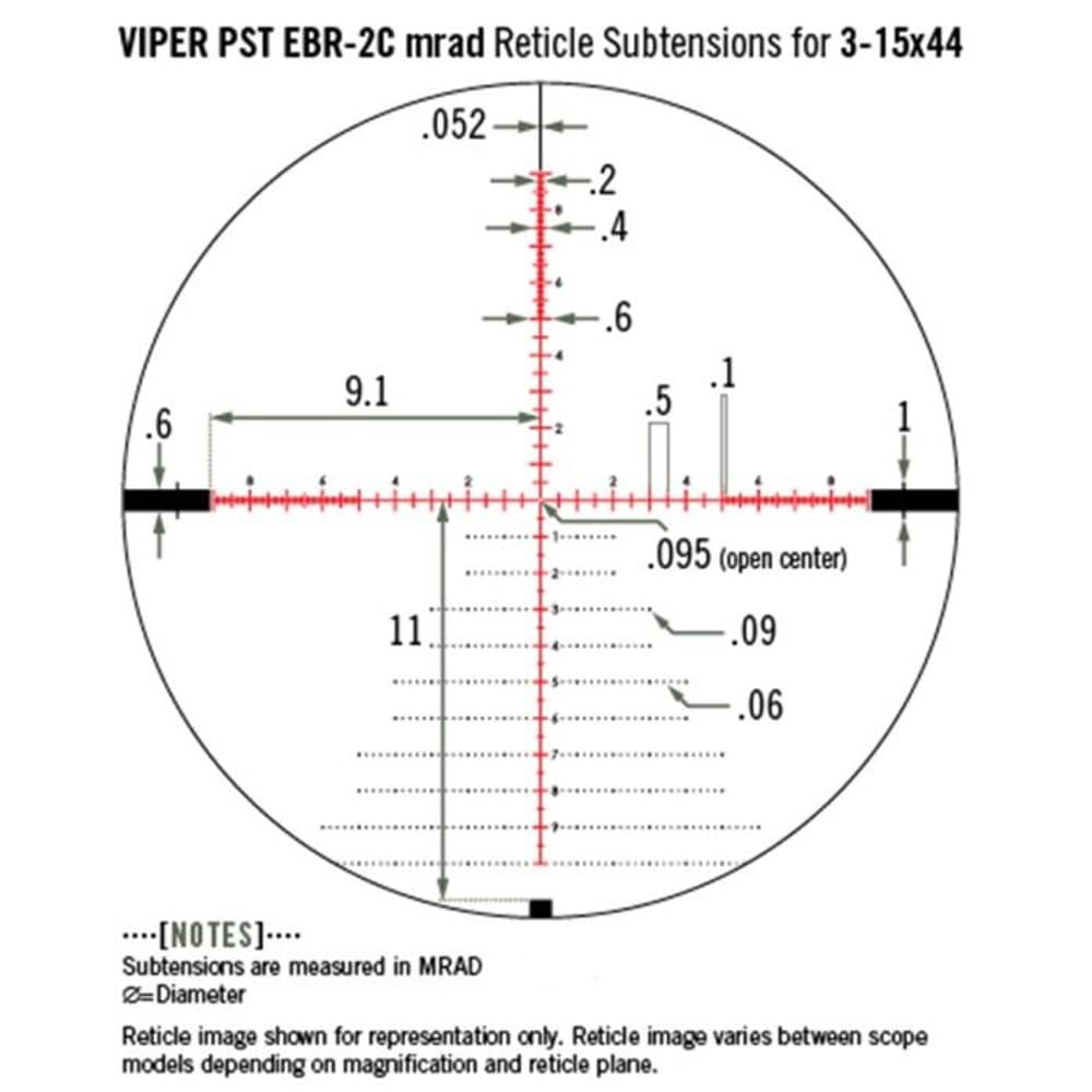 Viper PST Gen 2 3-15x44 FFP EBR-2C, view: 3