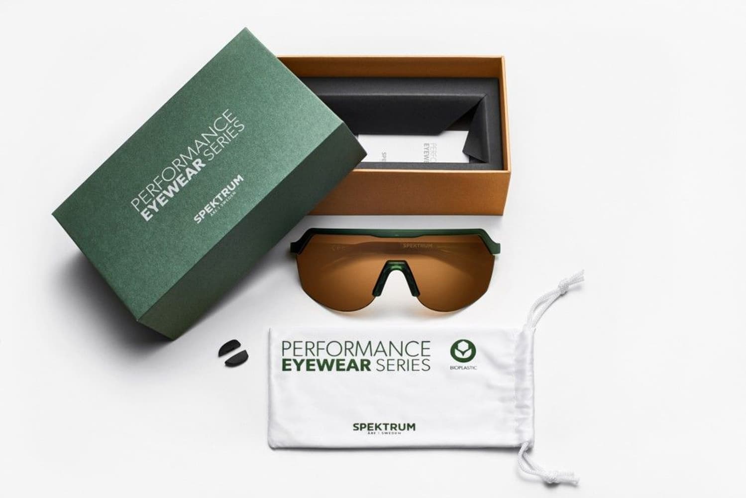 Blank Sunglasses Moss Green with Brown Lens, view: 6