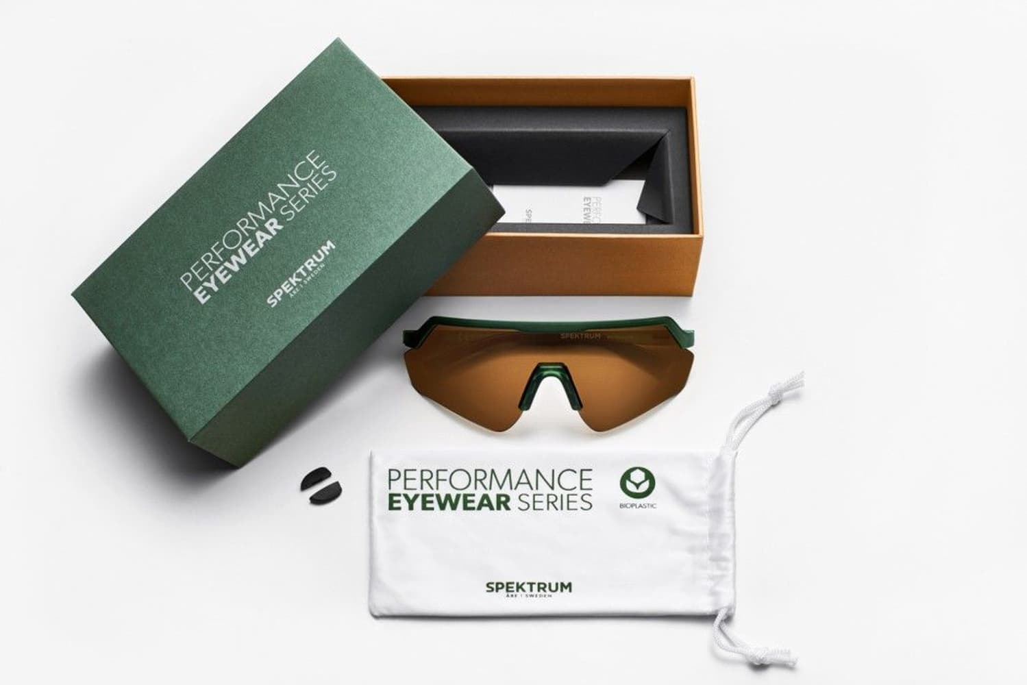 Blankster Sunglasses Moss Green with Gold Lens, view: 6