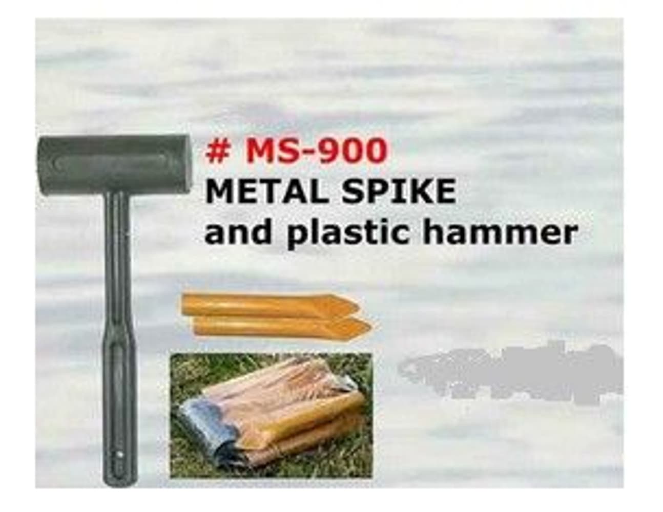 Sport Plast Decoy 12 st Metallbultar med Plasthammare för gåsbulvaner, view: 0