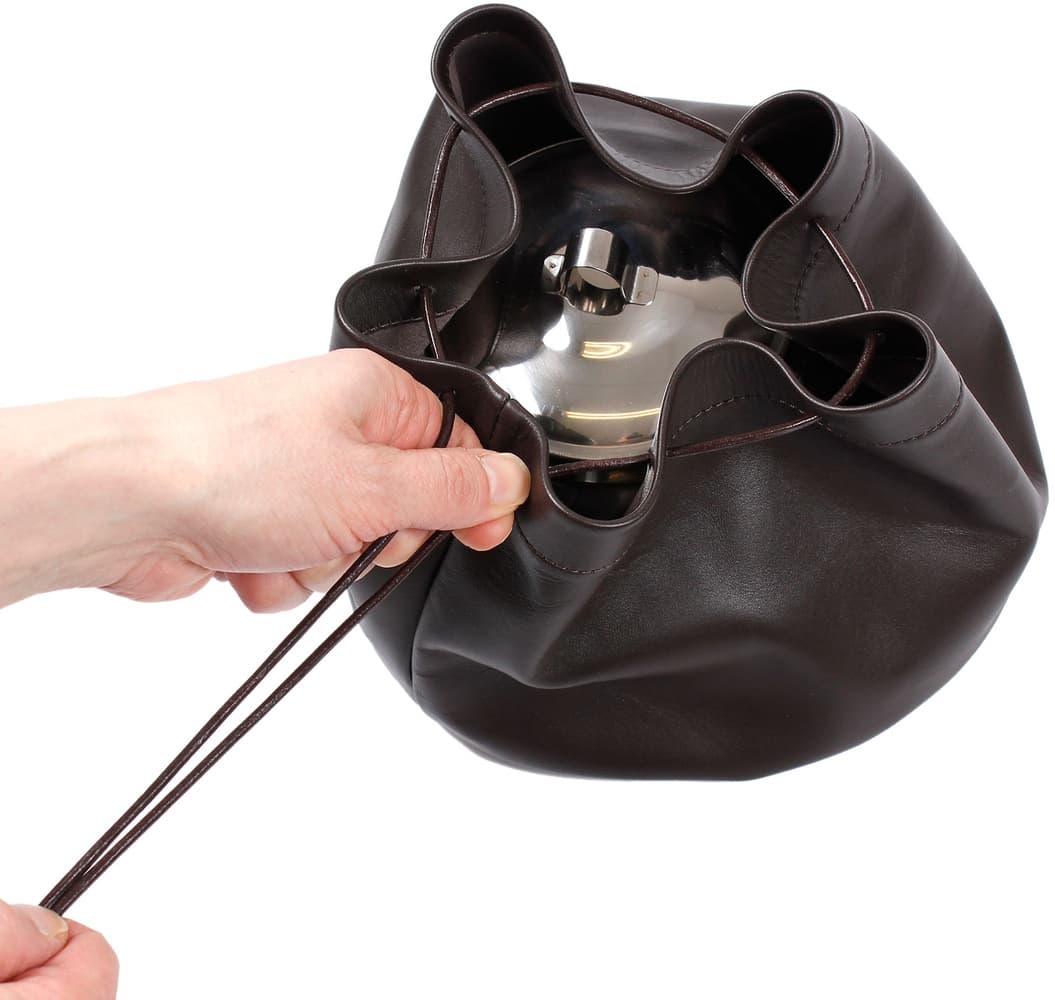 Kaffepannefodral i läder, view: 3