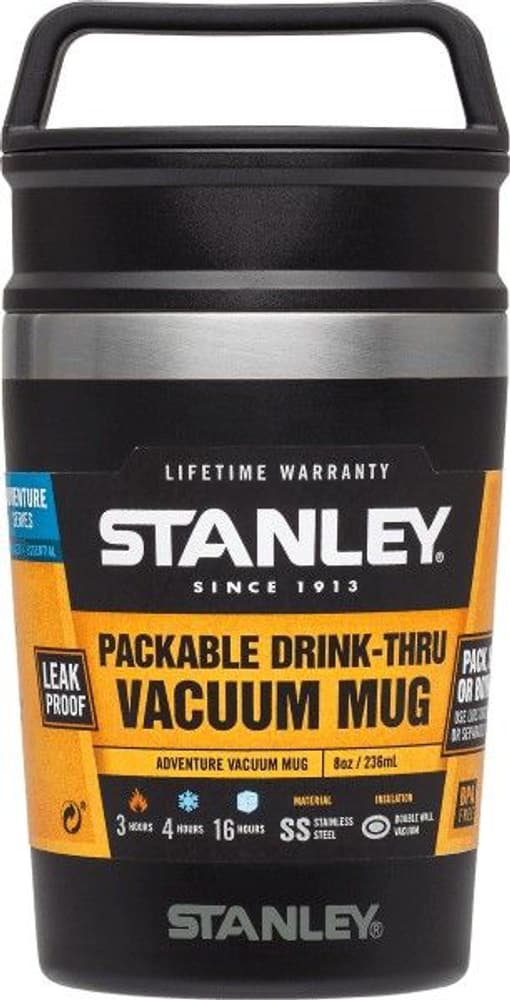 Adventure Vacuum Mug 236ml Matte Black, view: 3