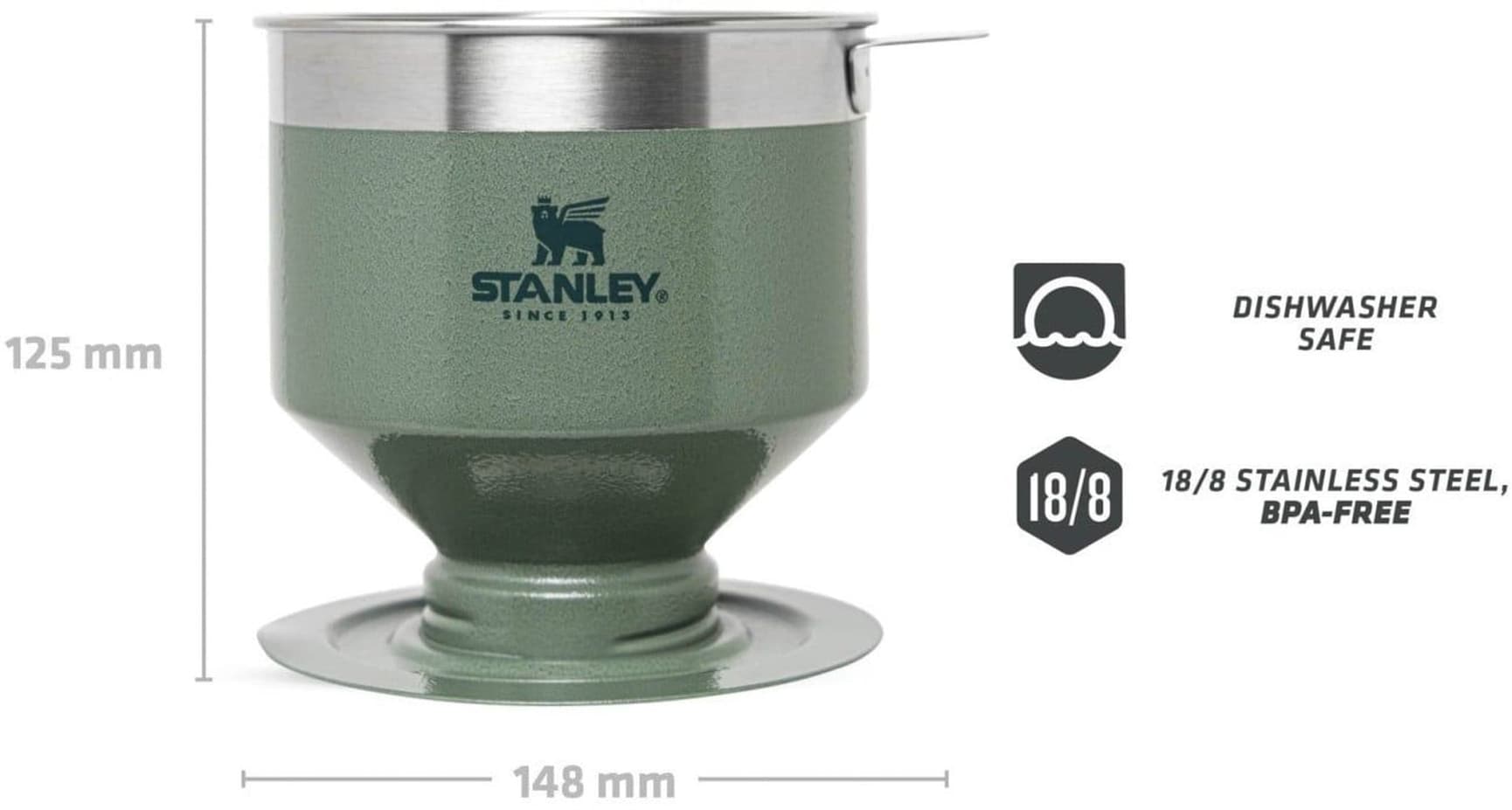 The Perfect-Brew Pour Over 0,6L Hammertone Green, view: 1