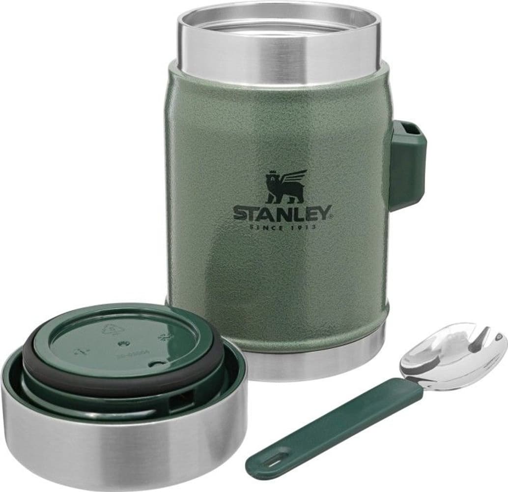 The Legendary Food Jar + Spork 0,4L Hammertone Green, view: 2