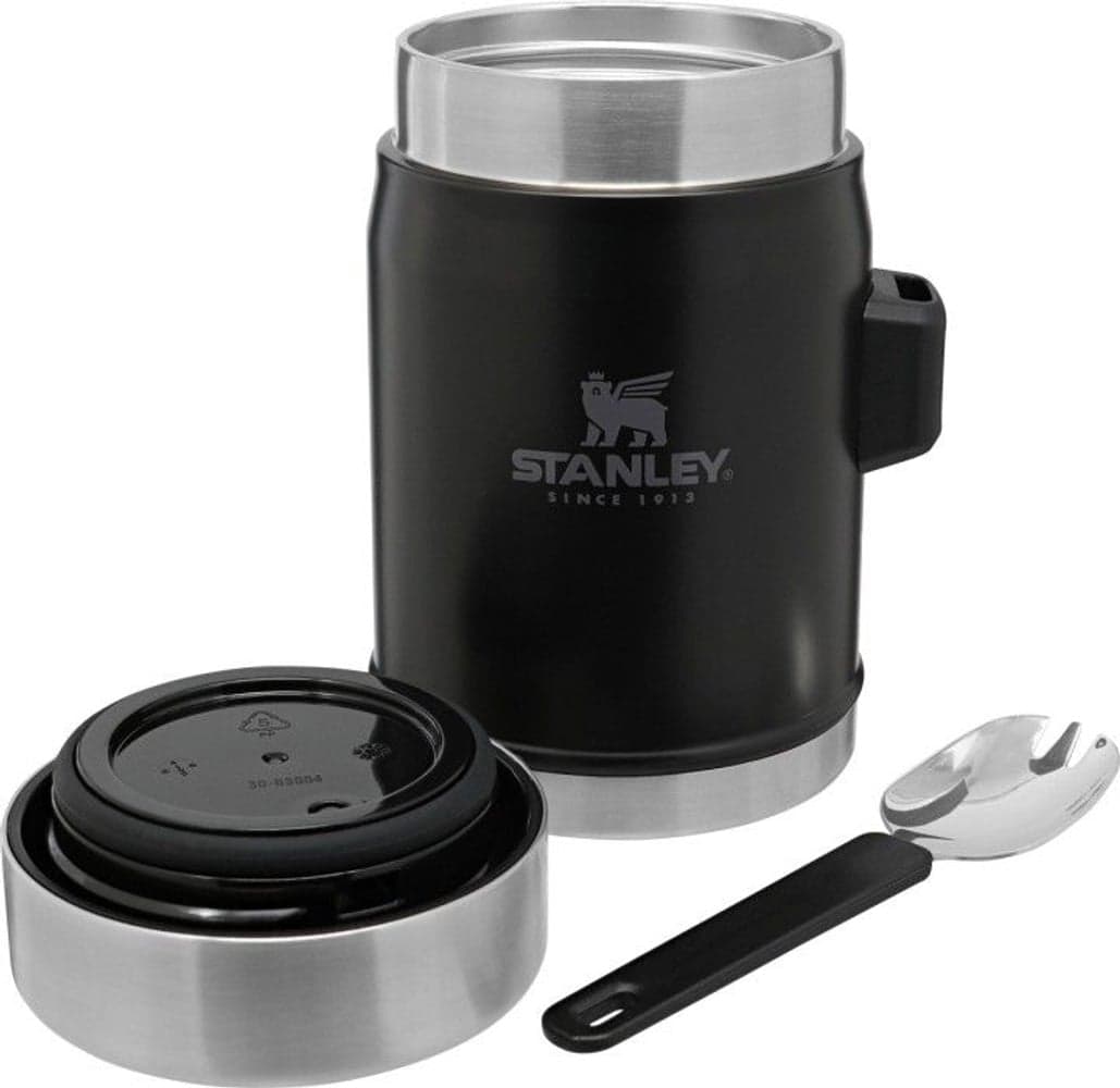 The Legendary Food Jar + Spork 0,4L Matte Black, view: 2