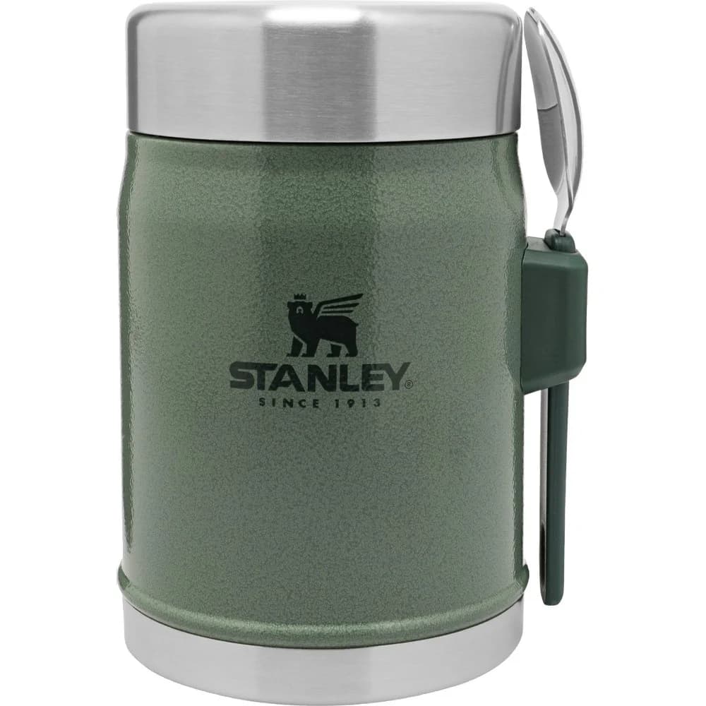 The Legendary Food Jar + Spork 0,4L Hammertone Green, view: 0