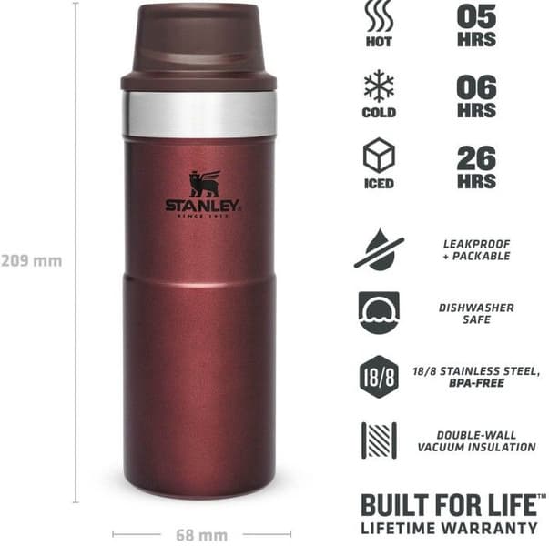 The Trigger-Action Travel Mug 0.35 Wine, view: 1