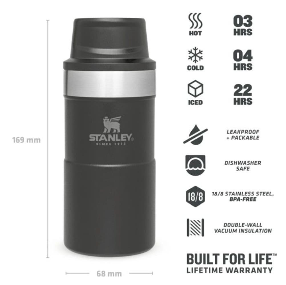 The Trigger-Action Travel Mug 0,25L Matte Black, view: 4