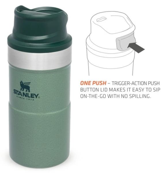 The Trigger-Action Travel Mug 0,25L Hammertone Green, view: 3