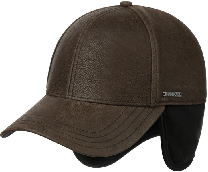 Baseball Cap Chevrette Cowhide EF Brown/Black, view: 0