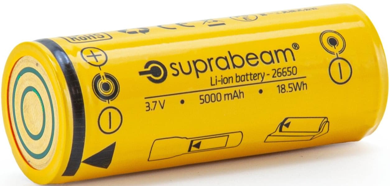 Li-ion 26650 5000 mAh Uppladdningsbart batteri, view: 0