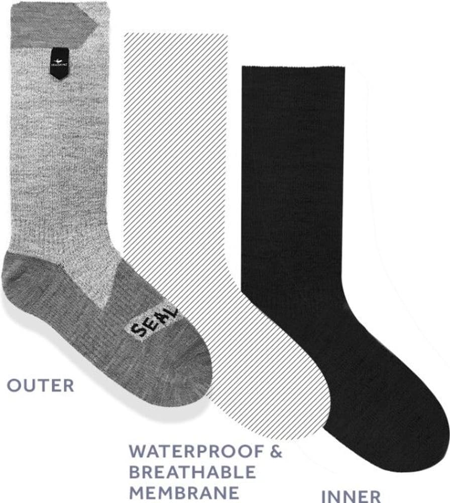 Extreme Cold Weather Mid Sock Black/Grey/White, view: 1