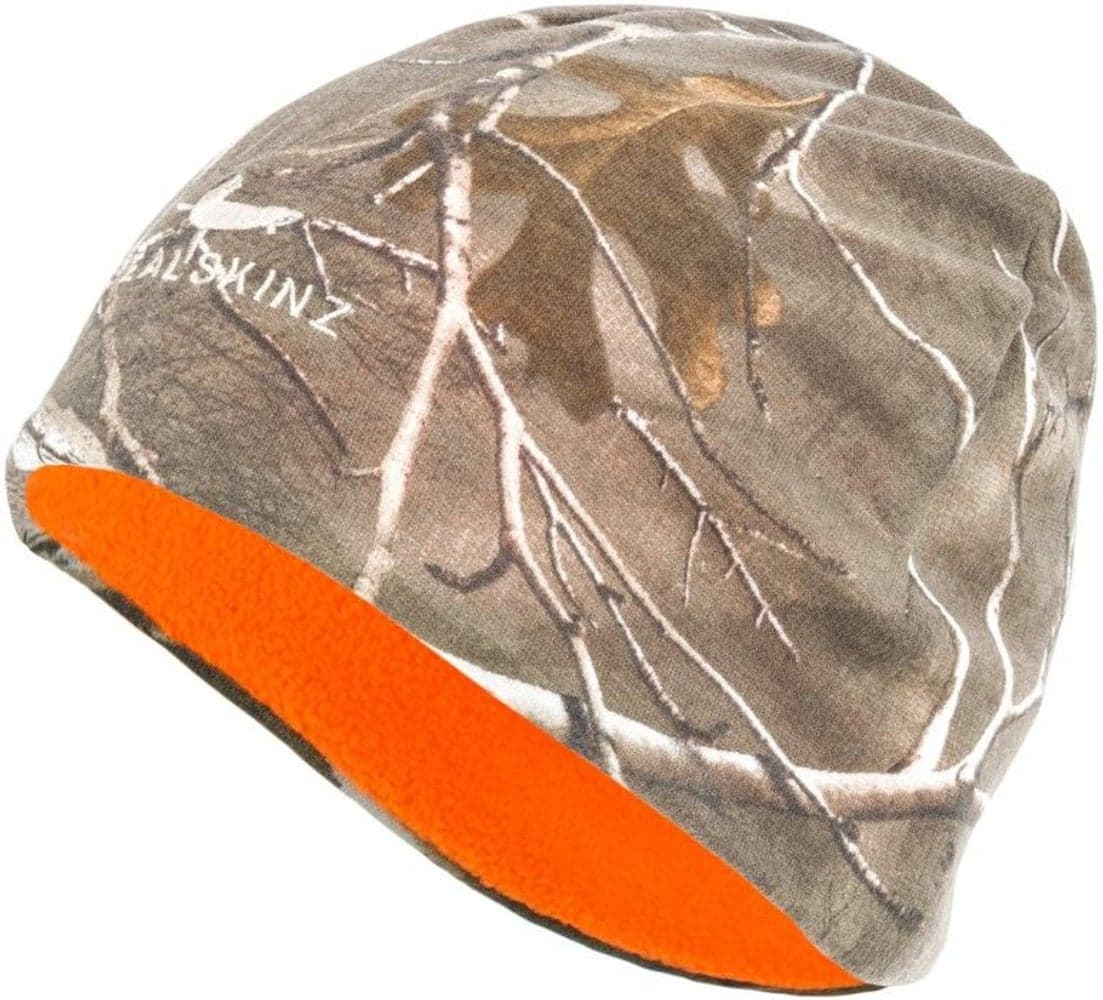 Waterproof Cold Weather Camo Reversible Beanie Realtree/Beige/Orange, view: 0