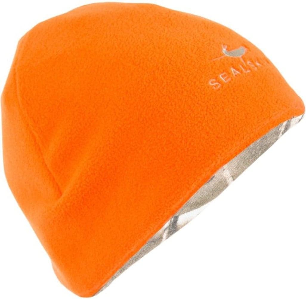 Waterproof Cold Weather Camo Reversible Beanie Realtree/Beige/Orange, view: 2