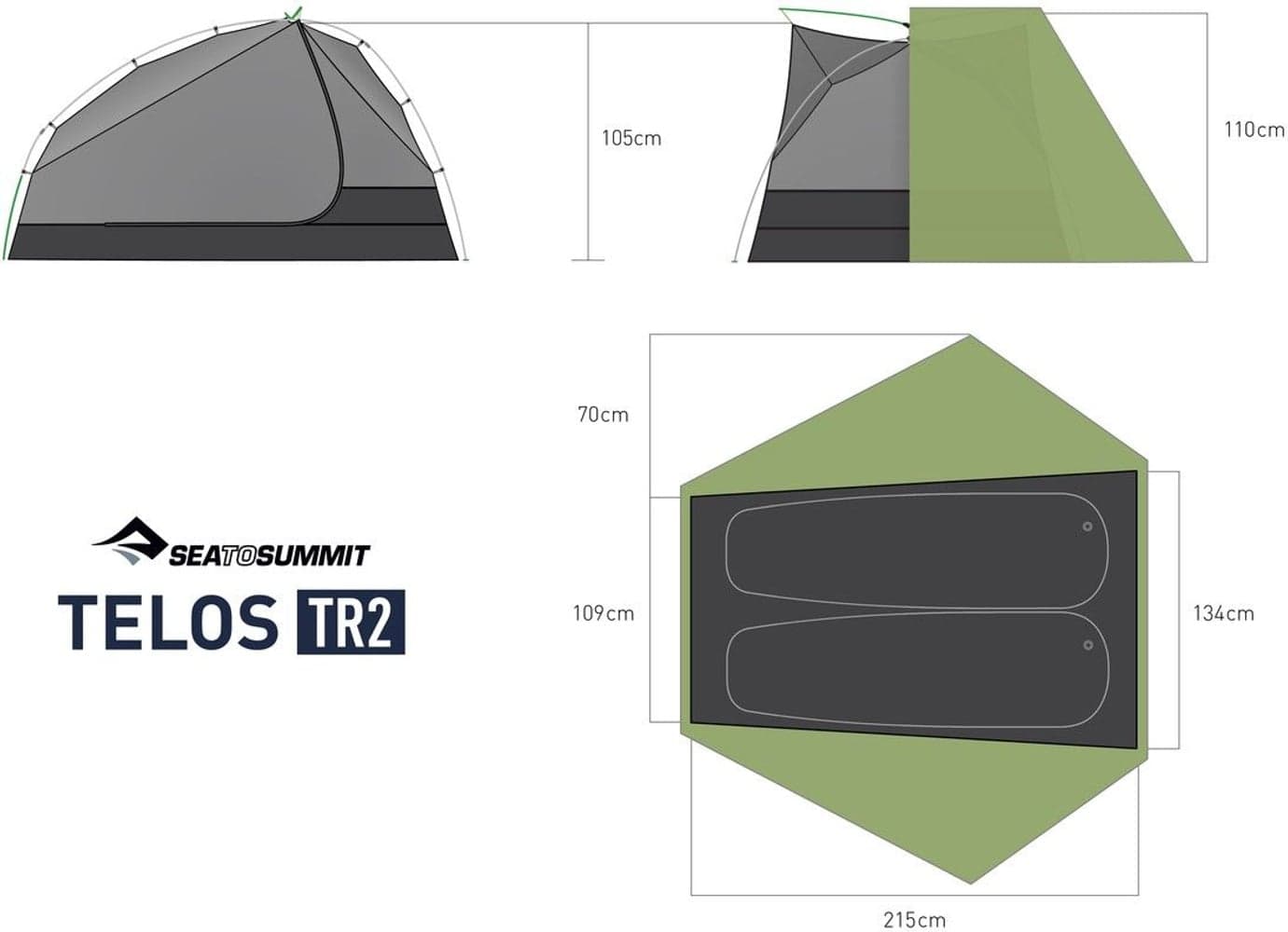 Tent Telos Tr2 Green, view: 16
