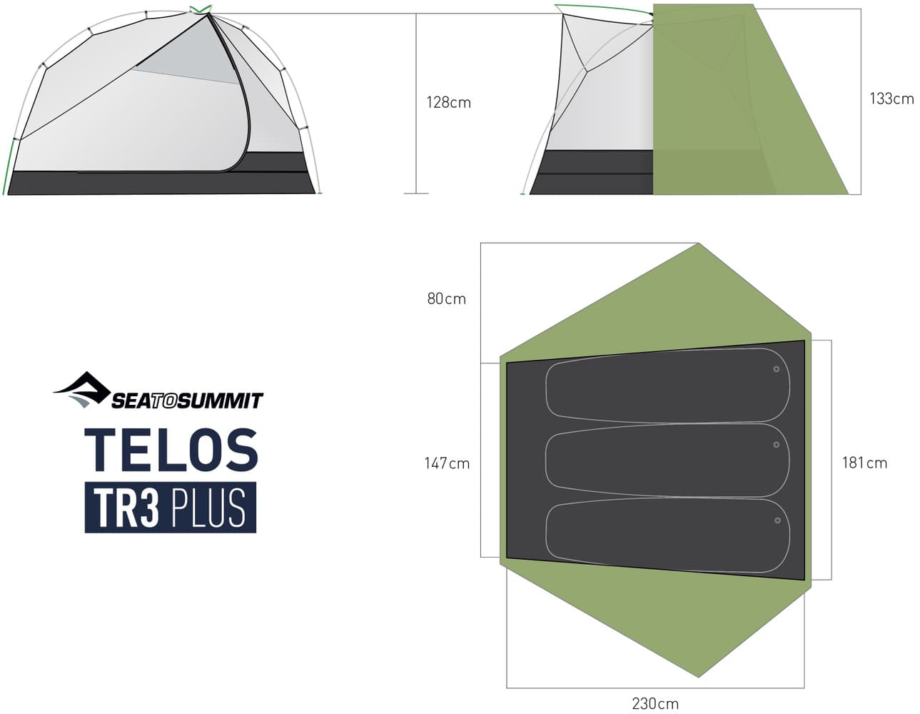 Tent Telos Tr3 Plus Green, view: 14