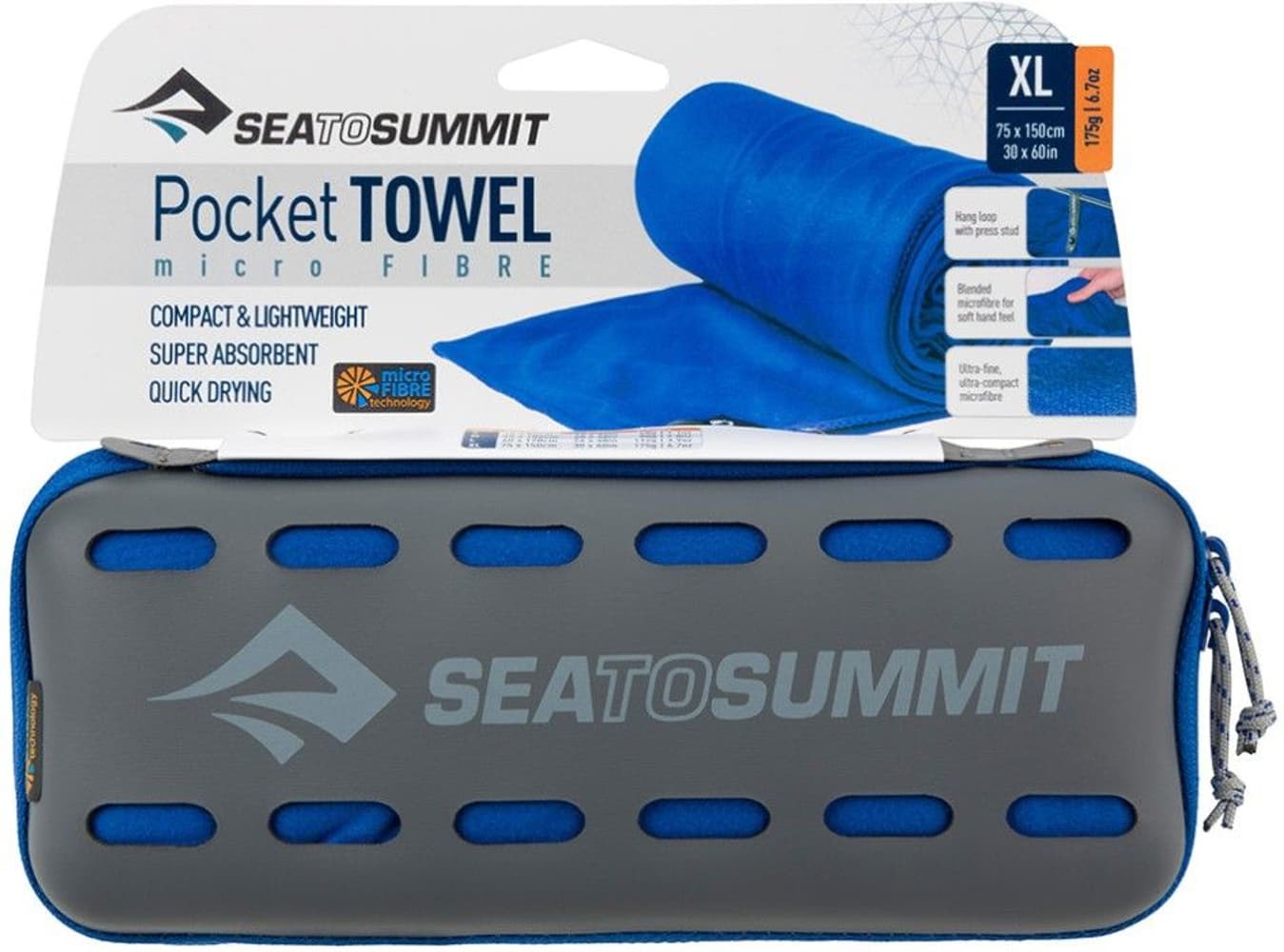 Pocket Towel XLarge 75x150 cm Cobalt, view: 1