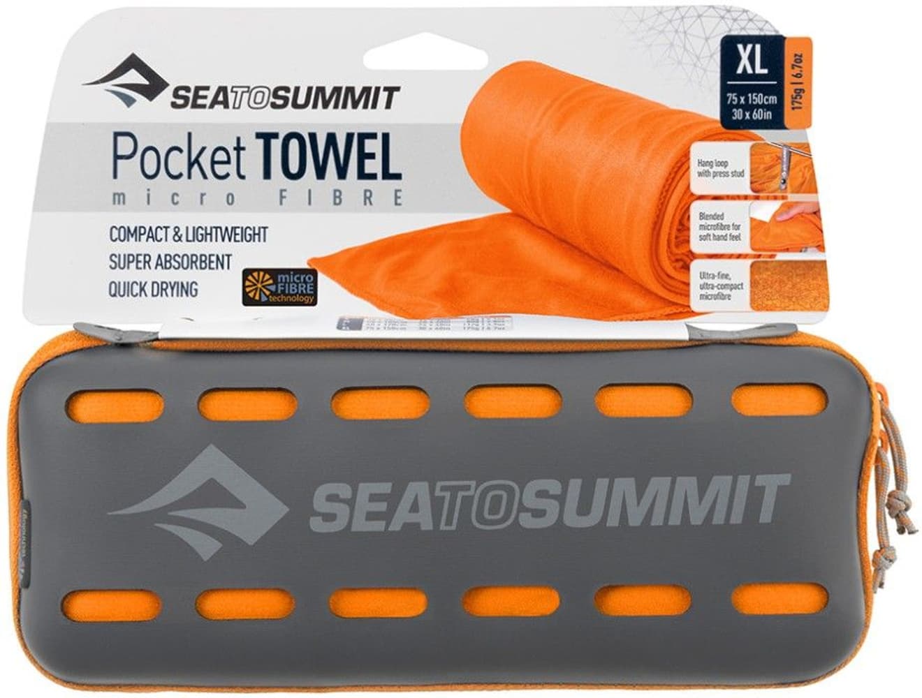 Pocket Towel XLarge 75x150 cm Orange, view: 1