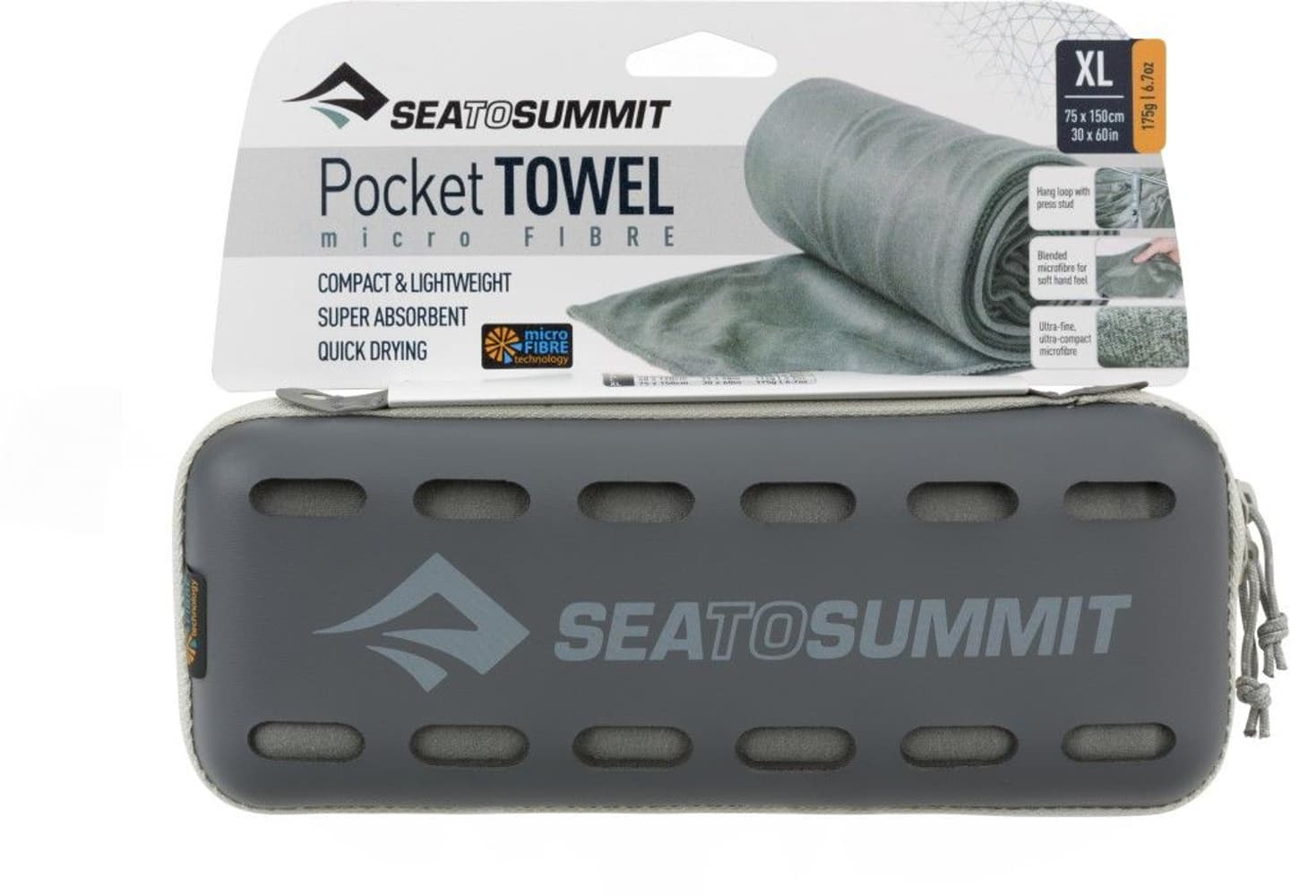 Pocket Towel XLarge 75x150 cm Grey, view: 1