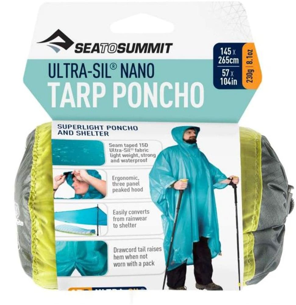 Tarp Poncho 15D Ultra-Sil Nano 145X265 cm Lime, view: 3