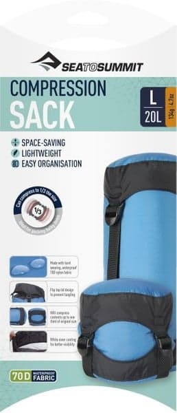 Stuff Sack Compression Nylon L 20L/6,5L Blue, view: 5