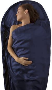 Sleepliner Silk Stretch Mummy with Hood Navy Blue - view: 0
